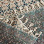 Nappe table géométrique multicolore boho chic imperméable extérieur intérieur festive 140x180cm