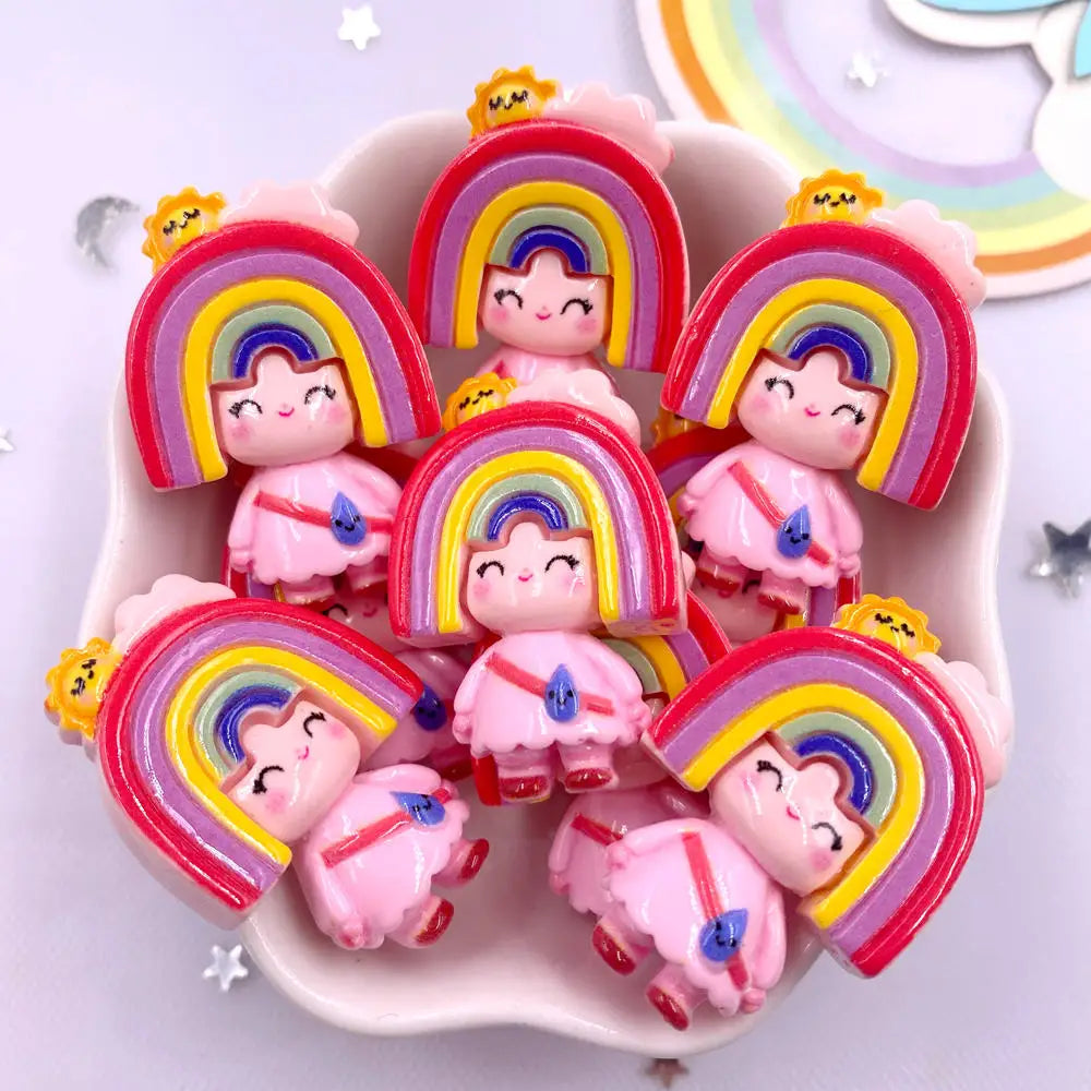 figurines animées colorées cartoon personnages accessoires coronnes chapeaux sacs ornement scrapbooking bricolage