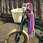 panier vélo tressé osier enfant bleu clair noir rose violet blanc adjustable moderne