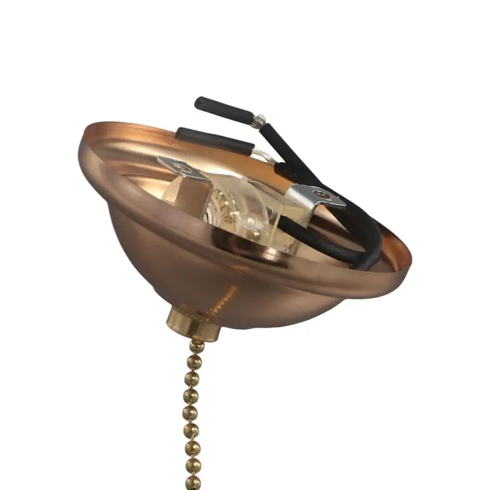 lampe cuivre moderne câble noir chaîne dorée bouton beige vis support