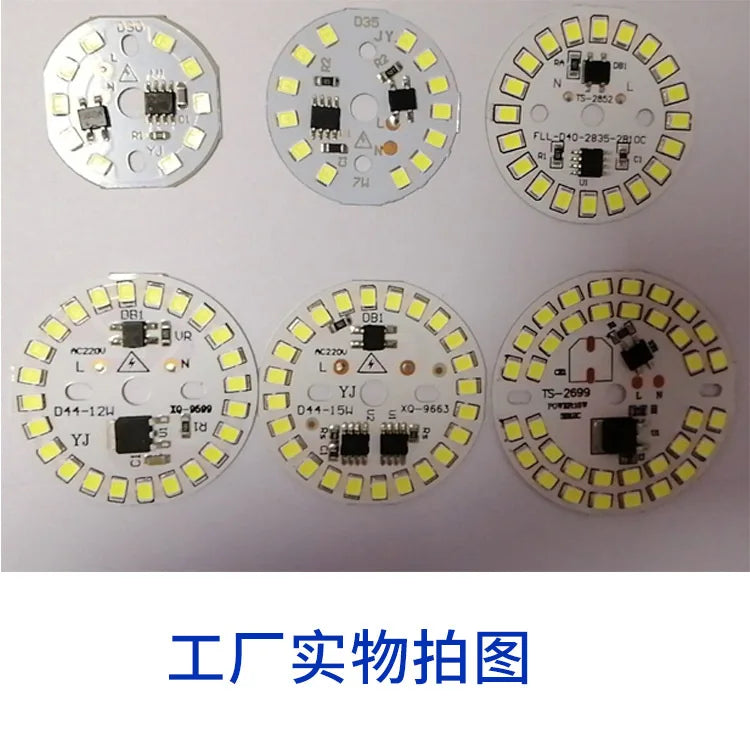 plaque led circulaire moderne blanc rgb diodes haute tension module éclairage intérieur décoration maison
