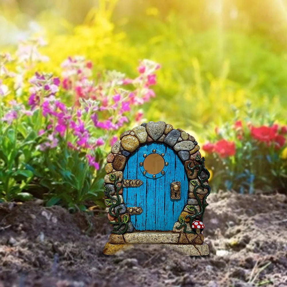 porte miniature fantaisie bois pierre métal adhésif poignées boutons pierres décoratives bleu rose vert