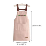 tablier cuisine bleu clair vert foncé moderne imprime fleurs poche pratique écoureuse fixations chef