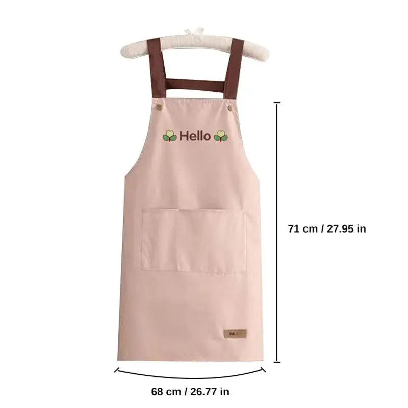 tablier cuisine bleu clair vert foncé moderne imprime fleurs poche pratique écoureuse fixations chef