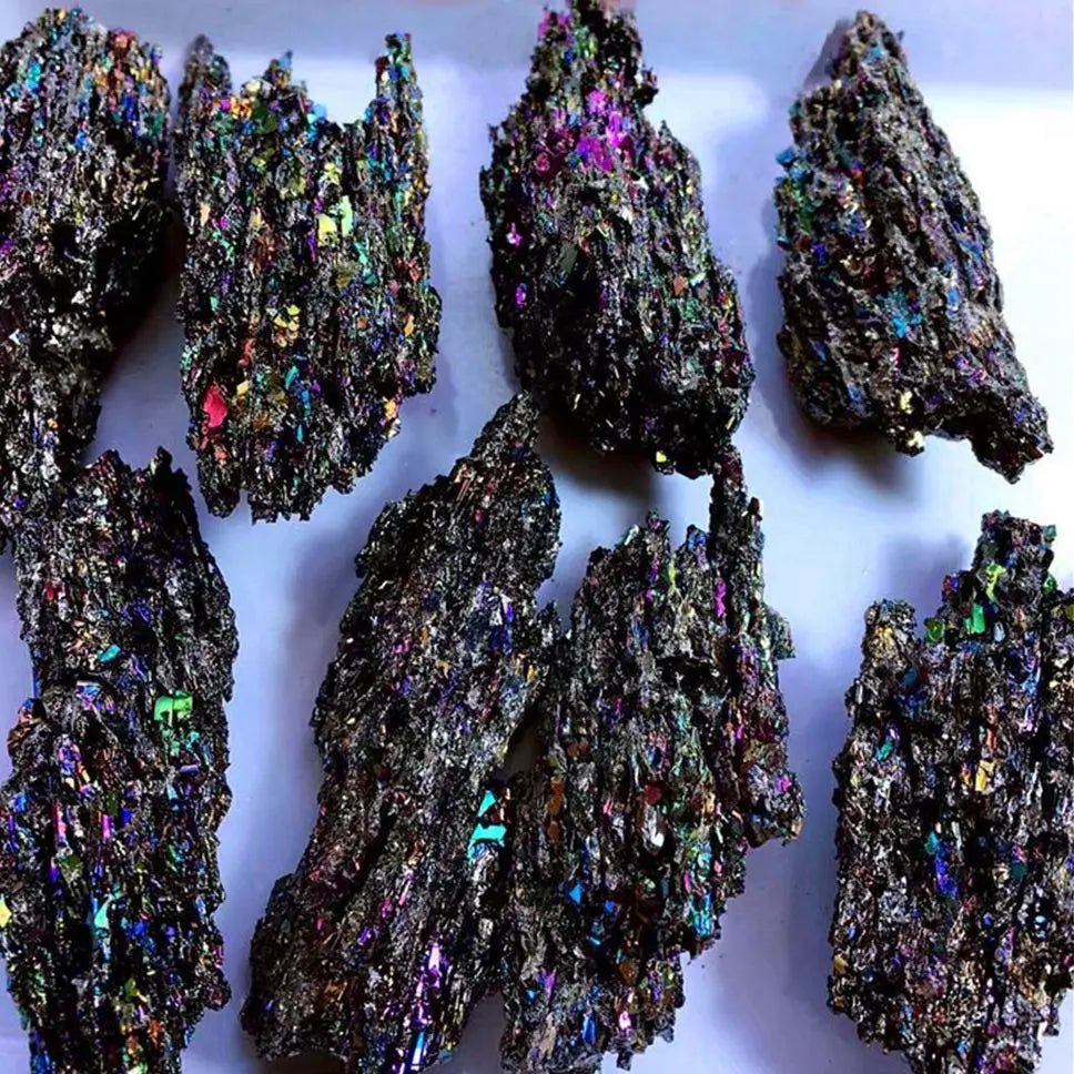 pierres naturelles cristal quartz noir violet bleu vert feng shui africain bouddhisme matiere organique