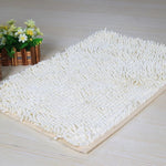 tapis bain polyester anti dérapant lavable machine moderne gris bleu marron texture boules 40x60cm