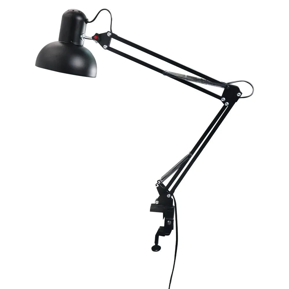 lampe moderne articulée clip noir ampoule E27 interrupteur led opacité fonctionnelle chambre étude