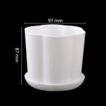 pot fleurs blanc moderne plateau succulentes bonsaï plastique