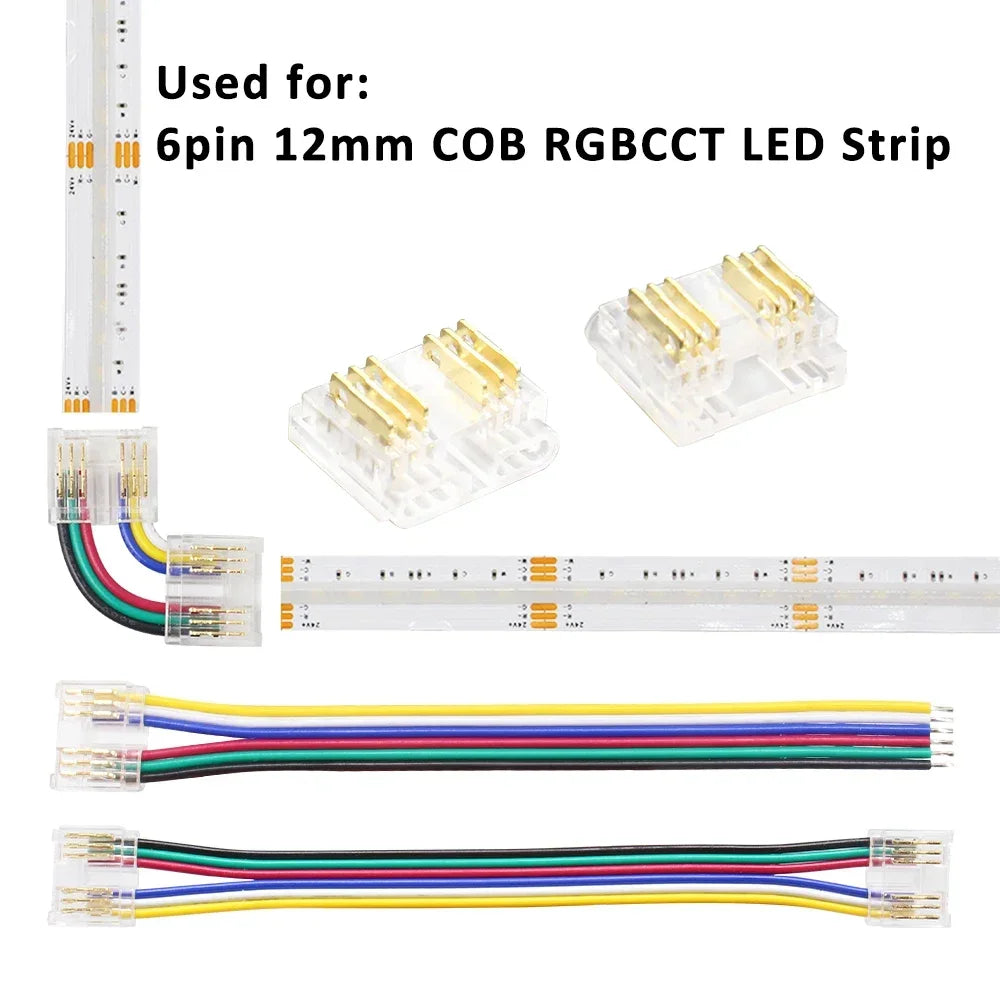 connecteurs rubans led transparent clips câbles couleur moderne facileRGBOCCTBPCOB