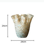 vases modernes vert bleu doré texturés marbrés opaques décoration table