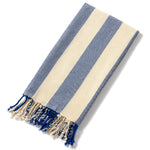 serviette plage coton vert clair beige rayures moderne absorbante entretien facile océan noël franges