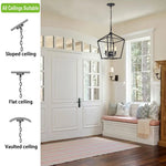 lampe suspendue industrielle moderne noire ampoules e14 structure métallique géométrique 30 21 100 cm