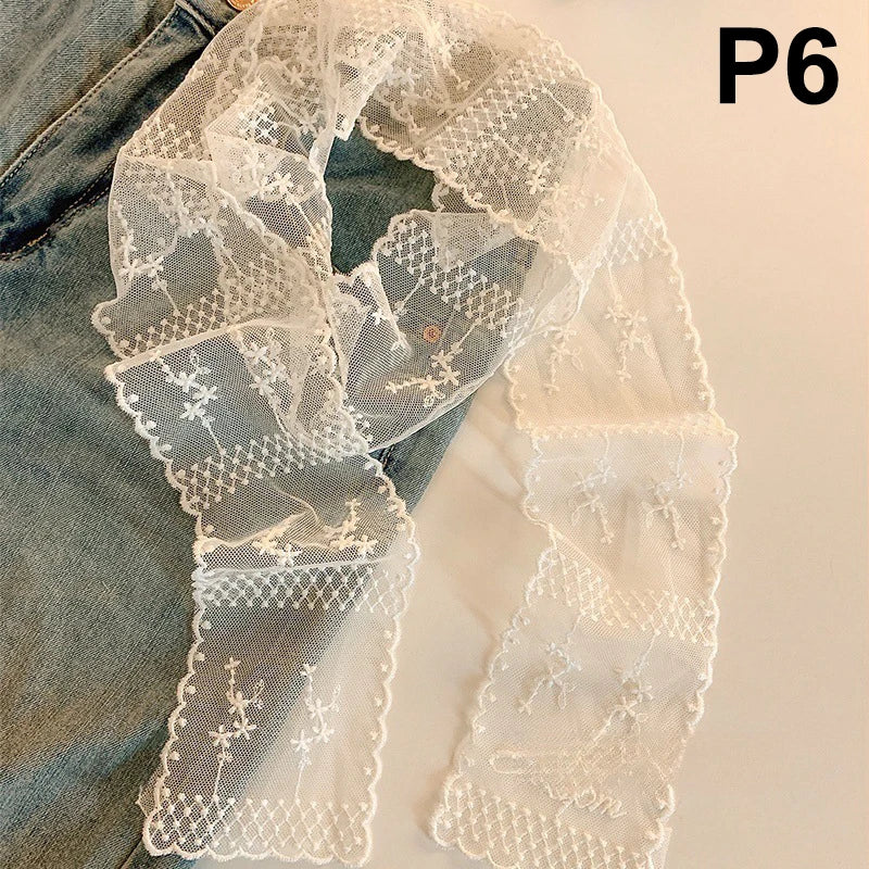 ruban dentelle fine motifs floraux blanc élégant décoratif bohème joint taille accessoire corps