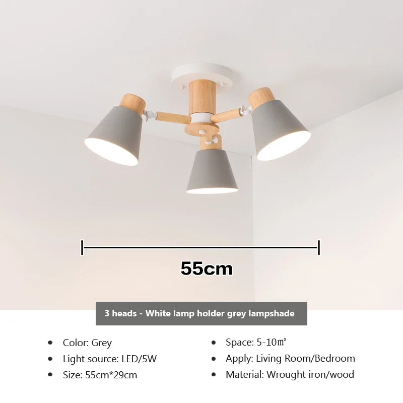 lampe suspendue conique bois blanc moderne scandinave ampoules e27 ajustable suction chambre salonhôtel restaurant