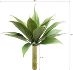 plante artificielle agave vert feuilles larges texture bois décorative extérieure pot argenté tropical mexicain