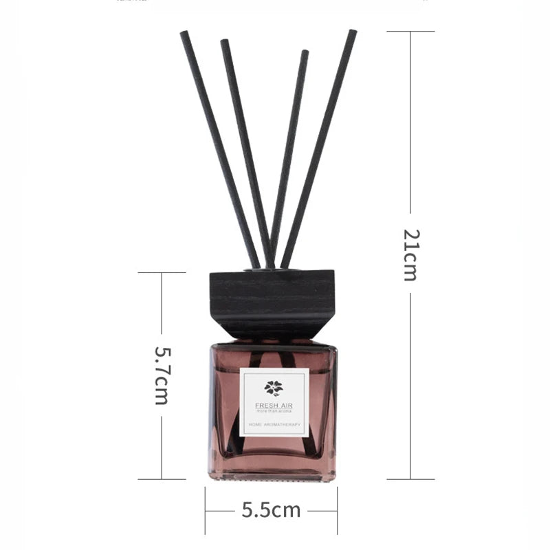 diffuseur d'odeur moderne bâtons parfumés noir brun foncé texture bois opacité rangs bâtonnets aromathérapie