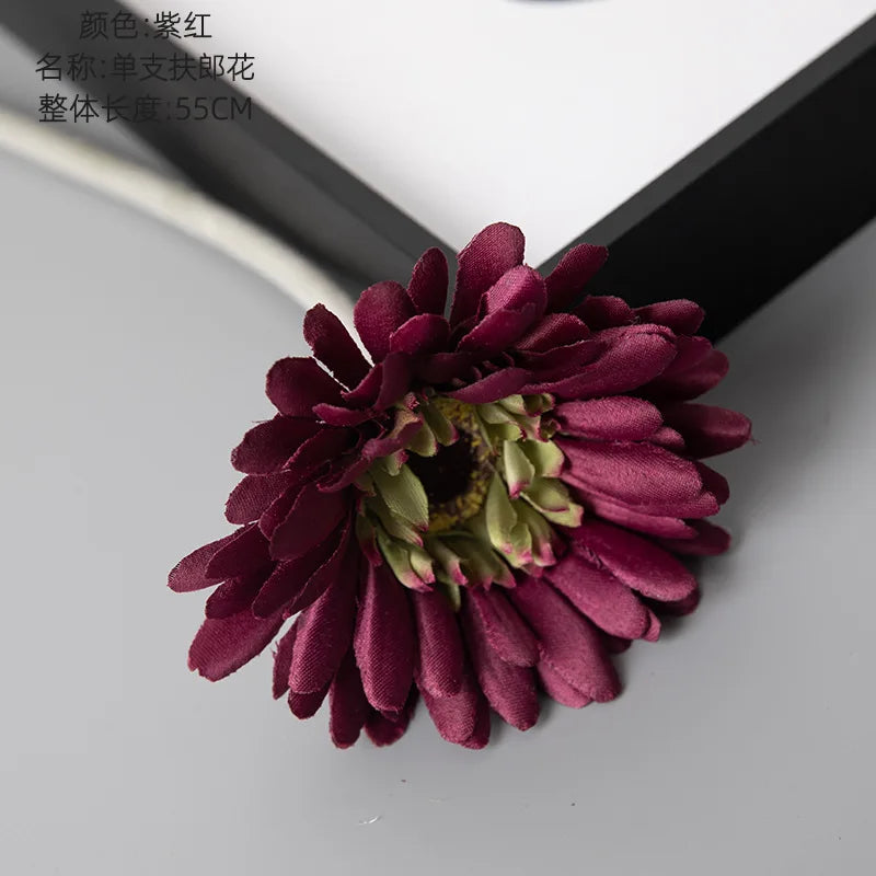 décoration intérieure branchettes gerbera soie rose blanche rouge modernes 55cm fête anniversaire maison