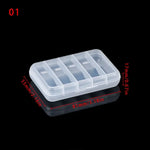 boîtes rangement transparentes empilables clips compartiments garage organisation bijoux diamants artisanat pilules
