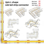 connecteurs led transparents broches dorées clips modernes 24v basse tension câbles colorés rouge vert