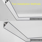 Éclairage indirect créé par le profilé LED plafond 45°