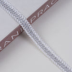 ruban décoratif polyester tressé motifs géométriques vert foncé beige rose bleu gris classique