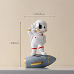 statue astronaute résine saxophone doré guitare violoncelle moderne décoration intérieure chambre salon