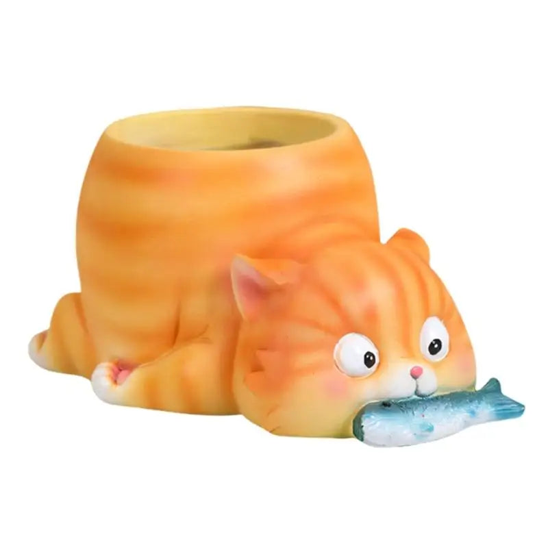 pots fleurs animaux corgi chat orange mignon decoration intérieure française cartoon decoration maison salon