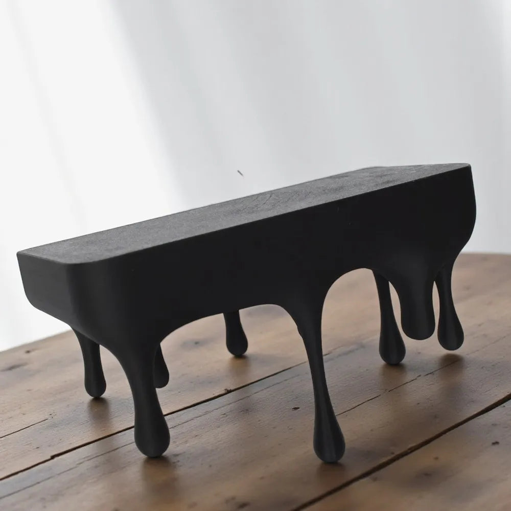 étagère murale moderne noir gouttes liquides ovale plastique stable salon bain