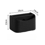 boîte rangement rotative cuir tressé marron gris moderne cosmétiques lunettes écouteurs pochette brosse maquillage