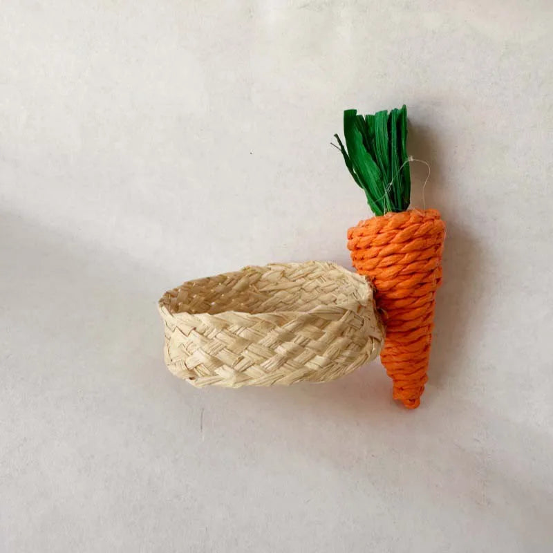 supports carotte tressés rustiques serviettes enroulantes naturelles adhésifs orange beige vert gris decoration table