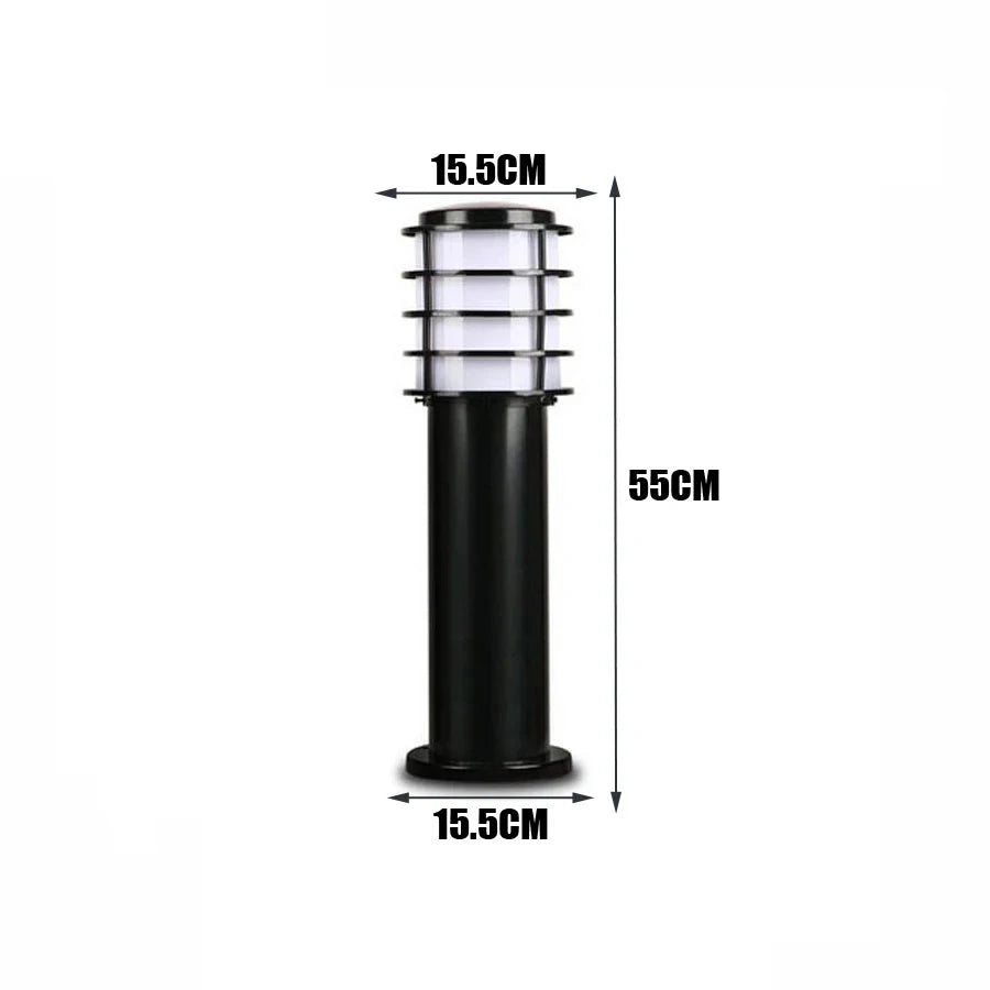 lampe extérieure moderne noire grille circulaire imperméable éclairage paysagiste sol autoinstallation vacances led aluminium
