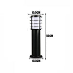 lampe extérieure moderne noire grille circulaire imperméable éclairage paysagiste sol autoinstallation vacances led aluminium