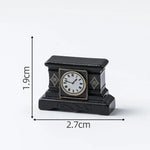 horloges miniatures vintage accessoires résine orange noir marron jaune classiques détaillées aiguilles cadres motifs