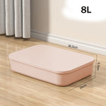 boîtes rangement empilables boîte rose clair blanc modernes minimalistes poignées plastique