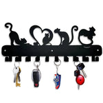 porte clefs mural noir silhouette chien pattes moderne decoration maison objet decoratif