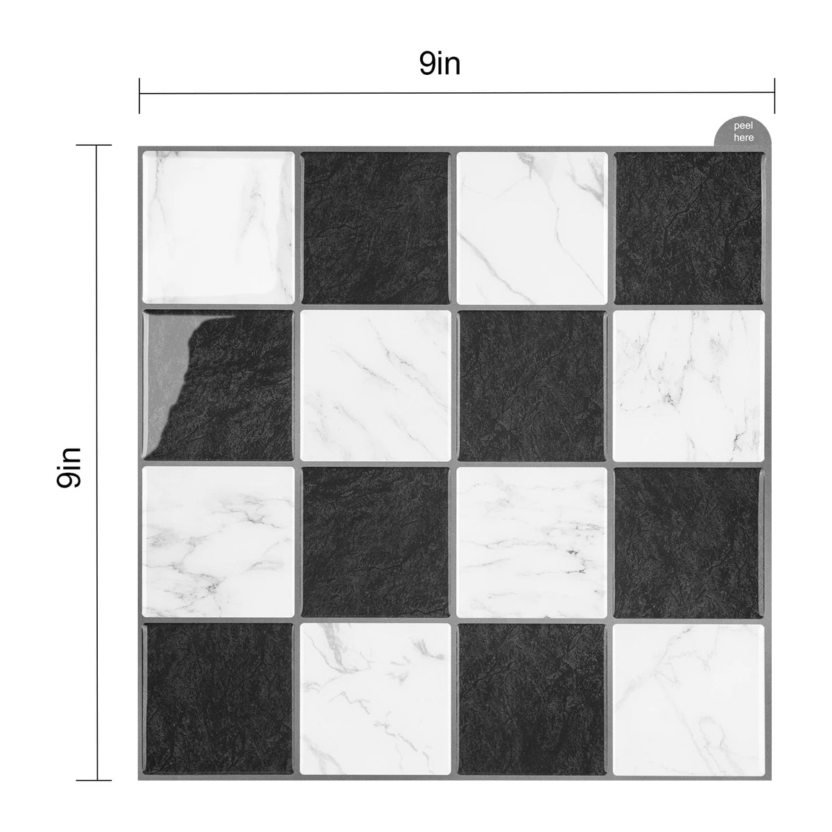 carreaux muraux autocollants 3d rouge foncé gris vert modernes 10 pièces facile