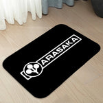 tapis moderne arasaka corporation noir rouge blanc balles tennis fleurs salon