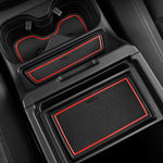 tapis console centrale honda crv 6ème génération noir rouge adhésif moderne