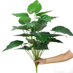 plantes artificielles feuilles vertes monstera palmes extérieures decoration moderne jardins maison tronc faux