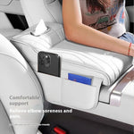 coussin soutien voiture cuir gris clair moderne adhésif trosse rangement porte tissu téléphone intégré