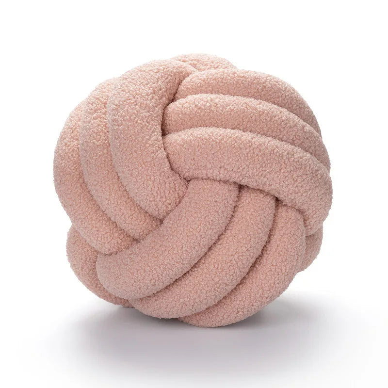 coussin rond pelucheux moderne couleur bleu marine lavable 28cm 28cm