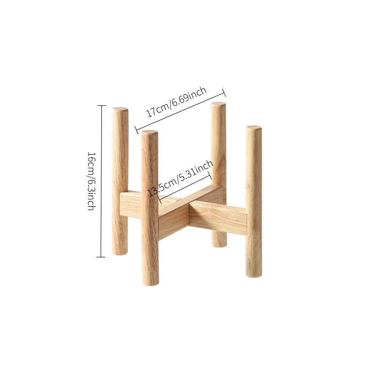 support plante bois naturel moderne minimaliste intérieur extérieur balcon jardin pot fleur.storage display organization