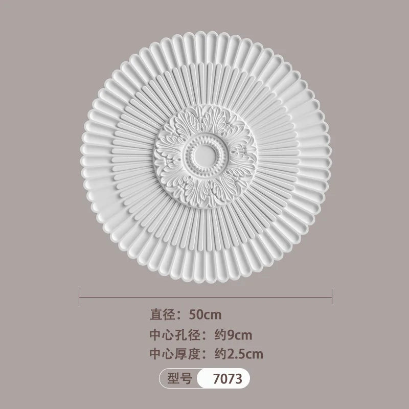 decoratif blanc ornements floraux classique diametre 40cm 50cm 60cm 76cm