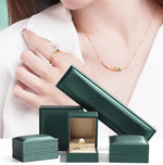 boîte bijoux or velours vert classique boîtes présentation bracelets colliers boucles d'oreilles vintage présentoir