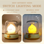 lampe led veilleuse souriante verre transparent moderne blanc beige verte adjustable basse consommation chambre