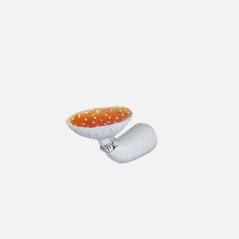 support mural objet rond texture champignon blanc rouge moderne naturel champêtre