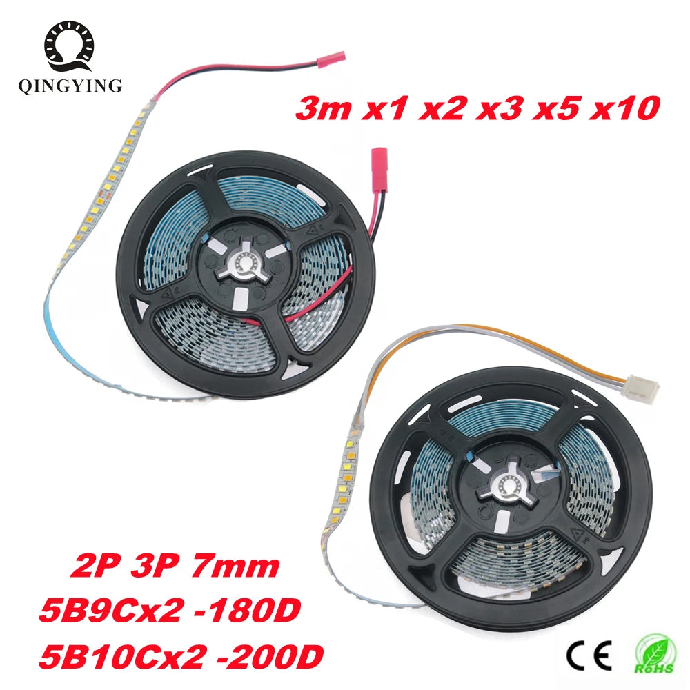 ruban led blanc bleu 3000k 6500k 180ledm adhésif moderne 3m 7mm largeur