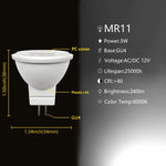 projecteur led mr11 gu4 12v 3w blanc moderne 3000k 4000k 6000k