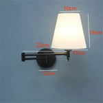 lampe murale moderne bras articulé or noir abatjour blanc éclairage quotidien chambre entrée