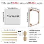 cadres bois peintures moderne barres ruban adhésif inserts pinces kit crochets